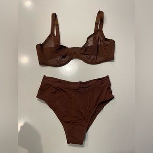 Cuup The Plunge Bra 34E Espresso